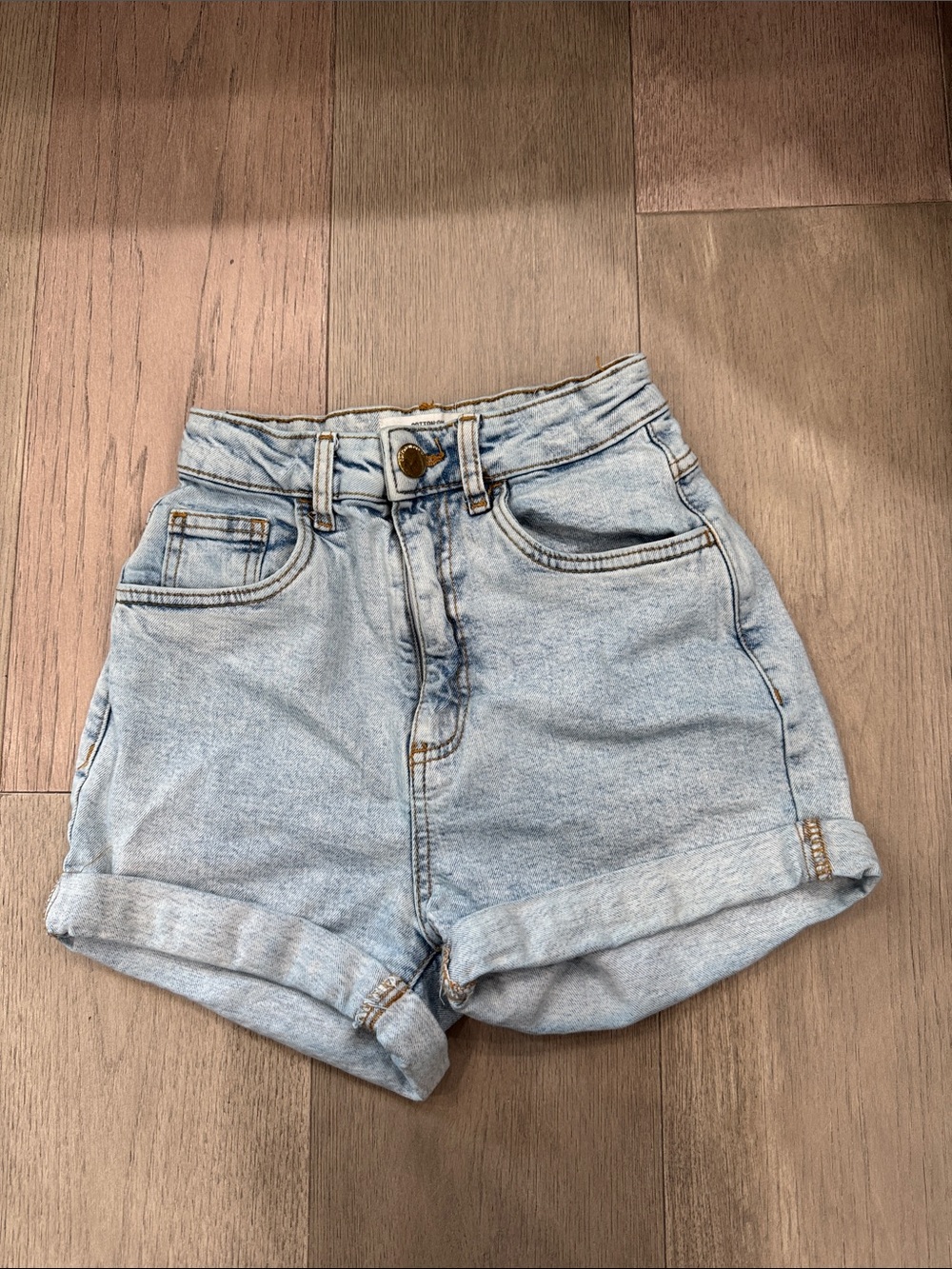 Cotton On Light Wash Cuffed Denim Shorts
